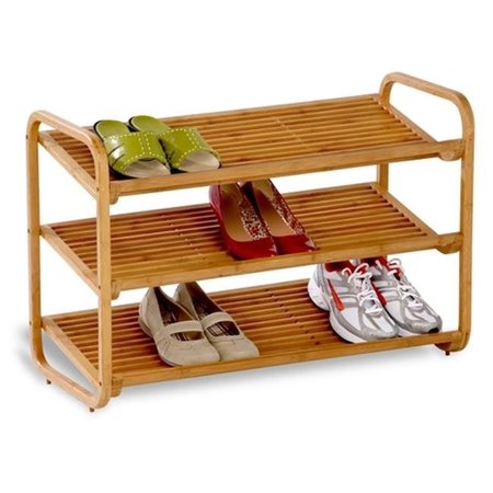 HONEY-CAN-DO Honey Can Do SHO-01599 3-tier deluxe bamboo shoe shelf 5763602